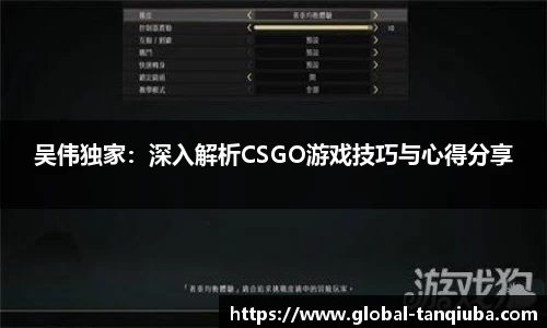 吴伟独家：深入解析CSGO游戏技巧与心得分享